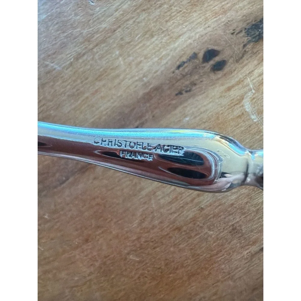 Christofle France Acier Albi Stainless Steel Serving Fork‎